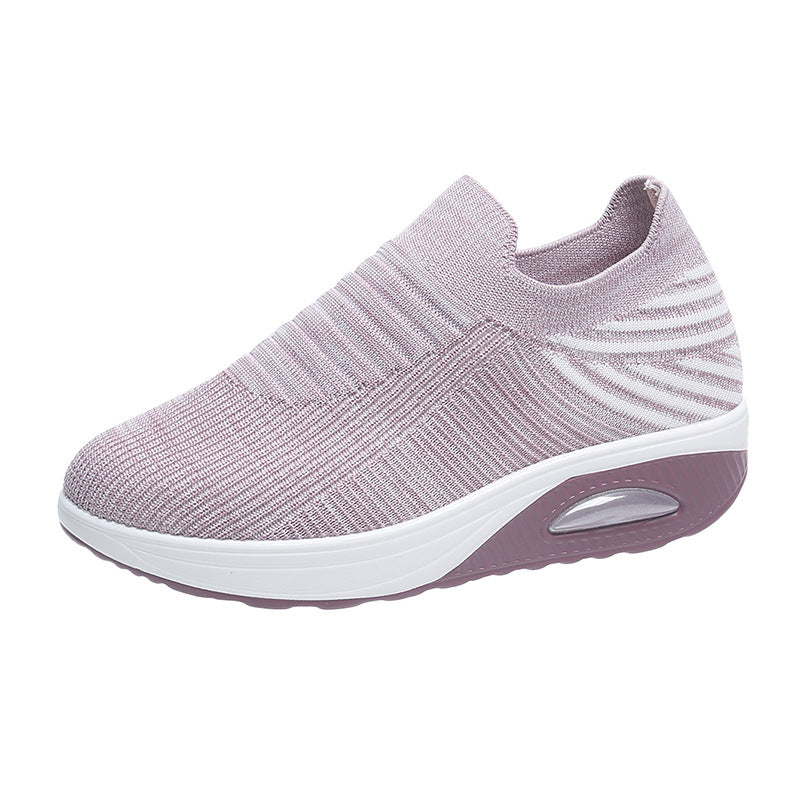 Orthopedic Balance Lightweight And Breathable Striped Mesh Shoes