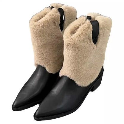 Orthopedic Balance Velvet Thermal Booties - Pointed Toe