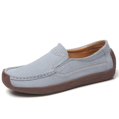Orthopedic Balance Women’s Suede Slip-On Loafers – Lightweight Comfort Casual Shoes