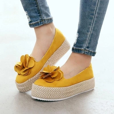 Orthopedic Balance Women’s Bow Platform Espadrille Flats – Lightweight Comfort Slip-On
