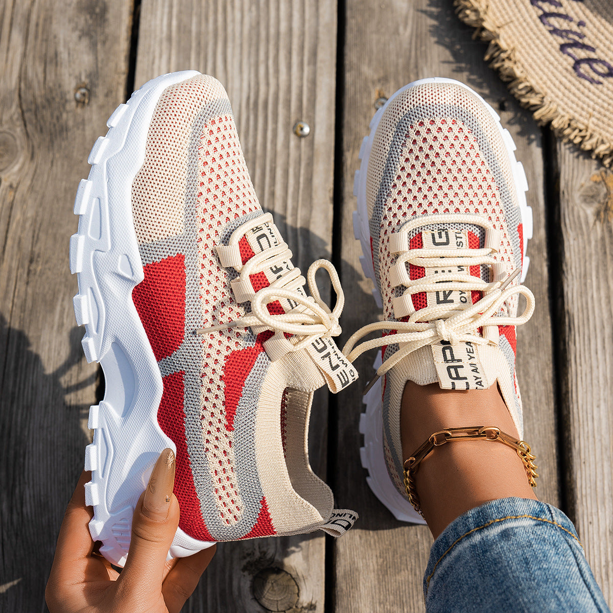 Orthopedic Balance Flyknit Mesh Sneakers - Unique Comfort And Style