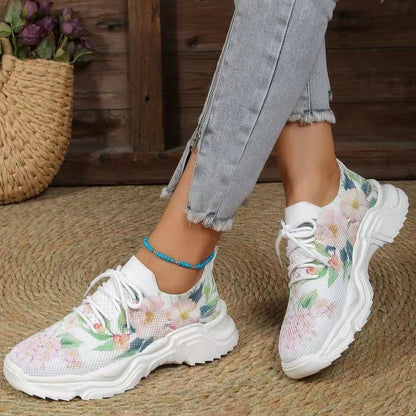 Orthopedic Balance Women’s Tie-Dye Knit Sneakers – Lightweight Breathable Comfort Shoes