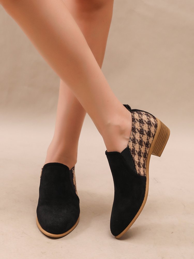 Orthopedic Balance Retro Slip-On Shoes In Block Color 