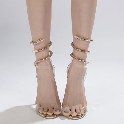 Orthopedic Balance Rhinestone High-Heeled Sandals, Unique And Daring Elegance