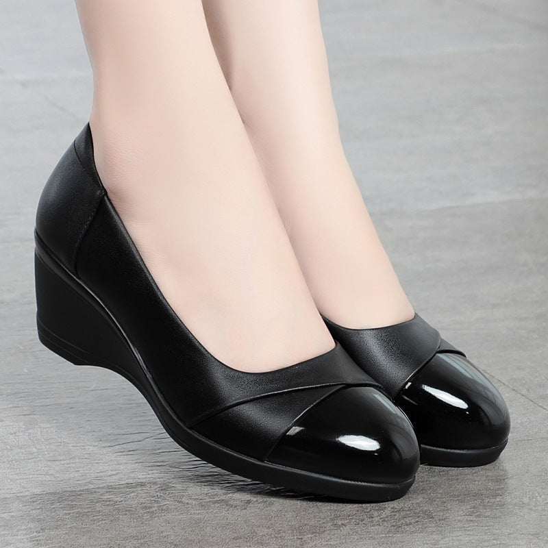 Orthopedic Balance Soft Leather Shoes For Mothers: Comfort And Elegance