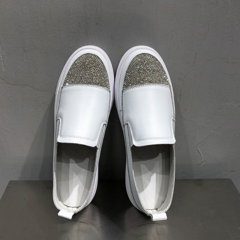 Orthopedic Balance | Platform Slip-On Loafers with Glitter Toe