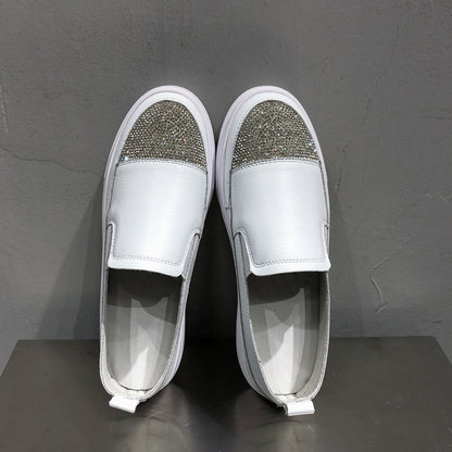 Orthopedic Balance | Platform Slip-On Loafers with Glitter Toe