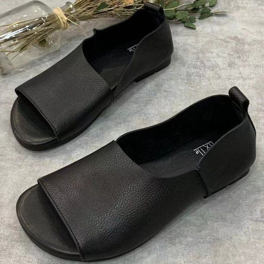 Orthopedic Balance Soft Leather Open-Toe Comfort Shoes