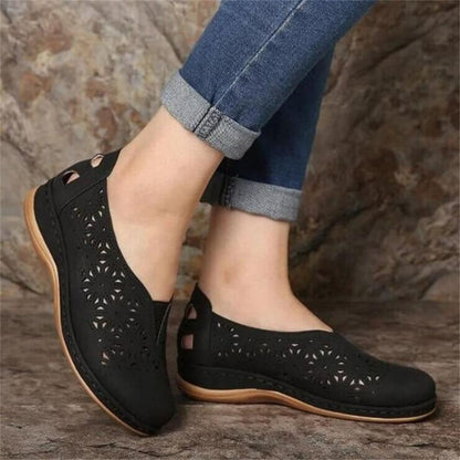 Lia | Women’s Orthopedic Slip-On Loafers with Laser-Cut Design