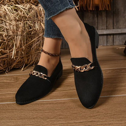Orthopedic Balance Pointed Toe Chunky Heel Shoes - Comfort