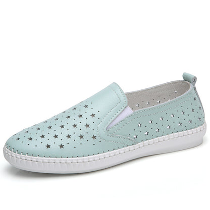 Orthopedic Balance Women’s Perforated Slip-On Flats – Lightweight Breathable Comfort Shoes