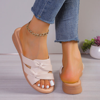 Orthopedic Balance | Cross Strap Platform Slide Sandals