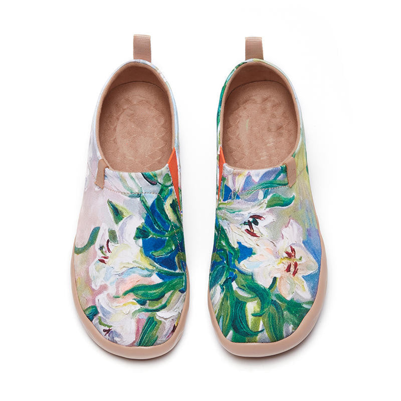 Orthopedic Balance Women’s Boho Printed Slip-On Flats – Lightweight Comfort Casual Shoes