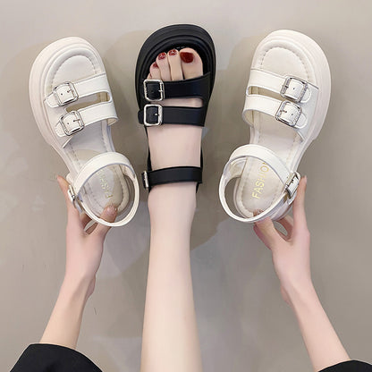 Sienna | Women’s Orthopedic Double Buckle Platform Sandals
