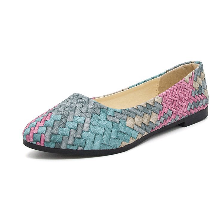 Orthopedic Balance Women’s Woven Ballet Flats – Lightweight Breathable Comfort Slip-On Shoes