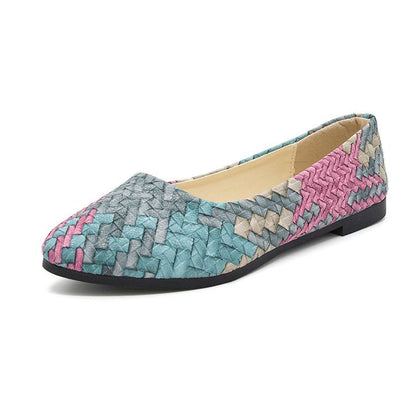 Orthopedic Balance Women’s Woven Ballet Flats – Lightweight Breathable Comfort Slip-On Shoes