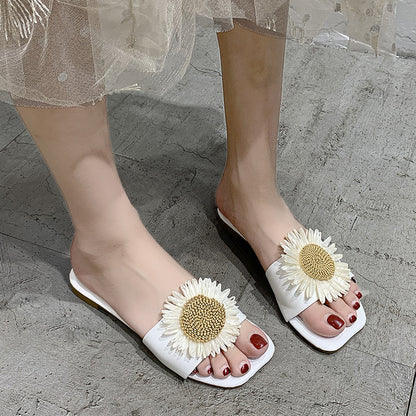 Ravena | Women’s Orthopedic Daisy Accent Comfort Slide Sandals
