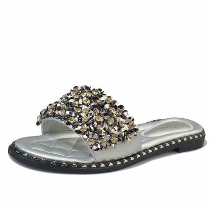 Orthopedic Balance Crystal Braided Comfort Slide Sandals