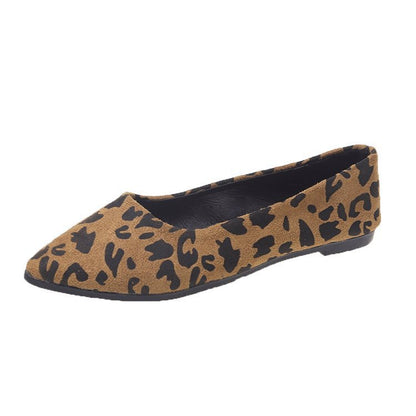 Orthopedic Balance Leopard Flats - Pointed Toe Comfort