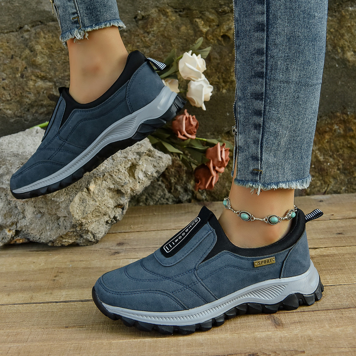 Orthopedic Balance Slip-On Walking Shoes - Supportive Comfort