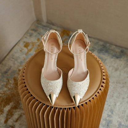 Orthopedic Balance | Pointed Toe Ankle Strap Stiletto Heels
