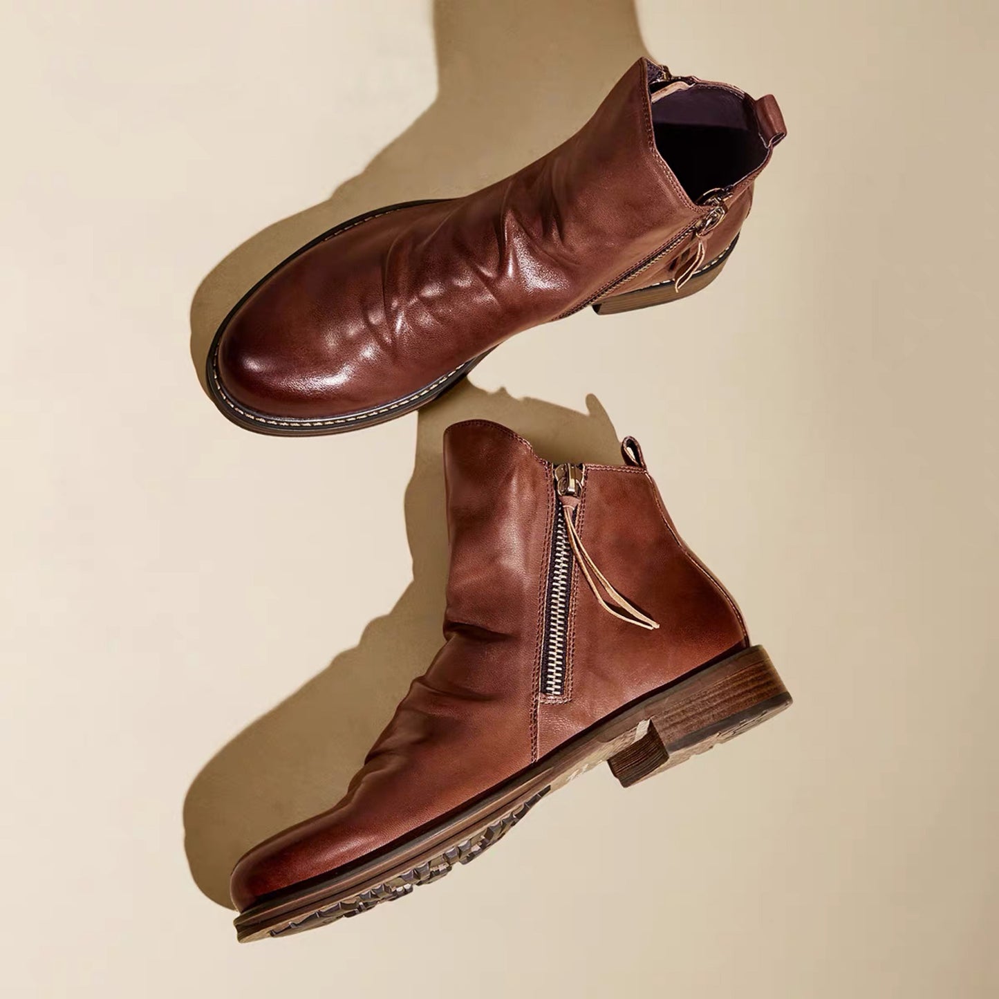 Daniel | Double side zipper non-slip men's boots