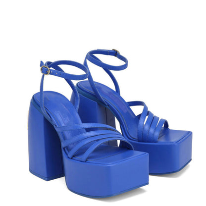 Orthopedic Balance Chunky Platform Ankle Strap High Heel Sandals