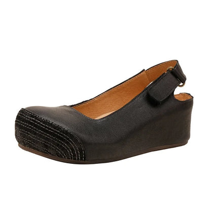 Elara | Handcrafted Leather Slingback Comfort Flats