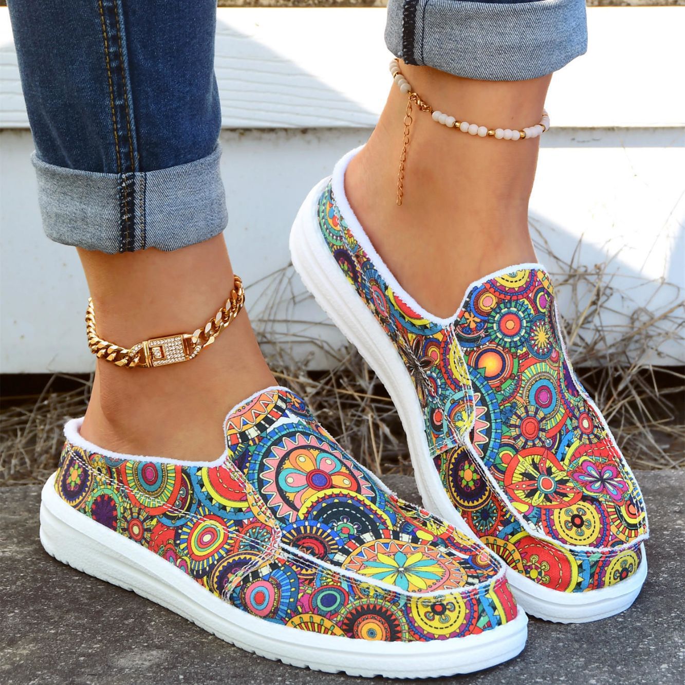 Orthopedic Balance Trendy Floral Slippers For Spring And Summer