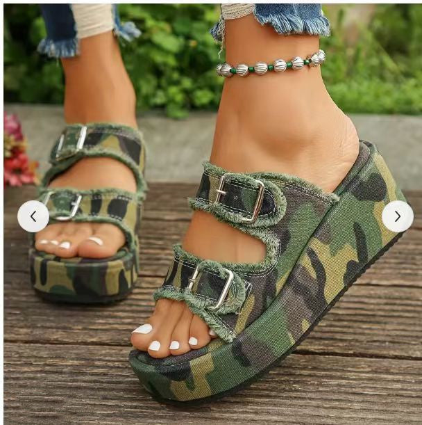 Orthopedic Balance Double Buckle Platform Comfort Slide Sandals