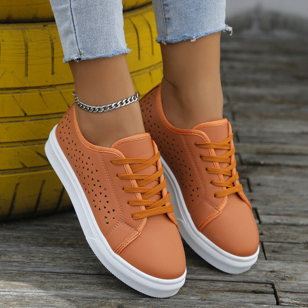 Orthopedic Balance Cutout Flat Shoes - Unique Elegance