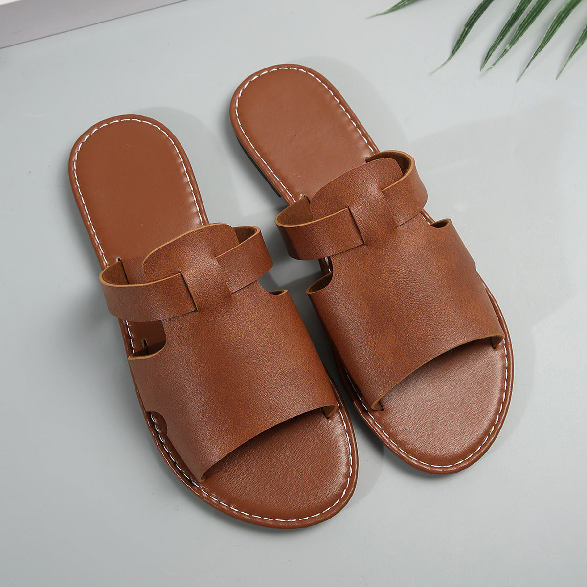 Orthopedic Balance Plain Flat Slippers - Casual Elegance