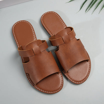 Orthopedic Balance Plain Flat Slippers - Casual Elegance