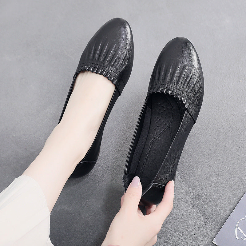 Orthopedic Balance Flat Shoes In Genuine Leather, Unique Elegance