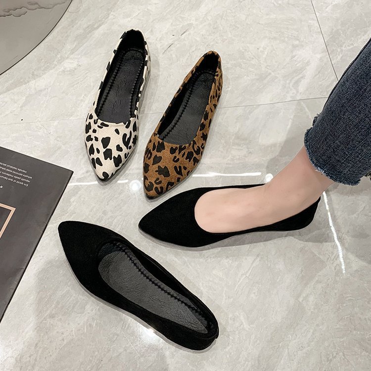 Orthopedic Balance Leopard Flats - Pointed Toe Comfort