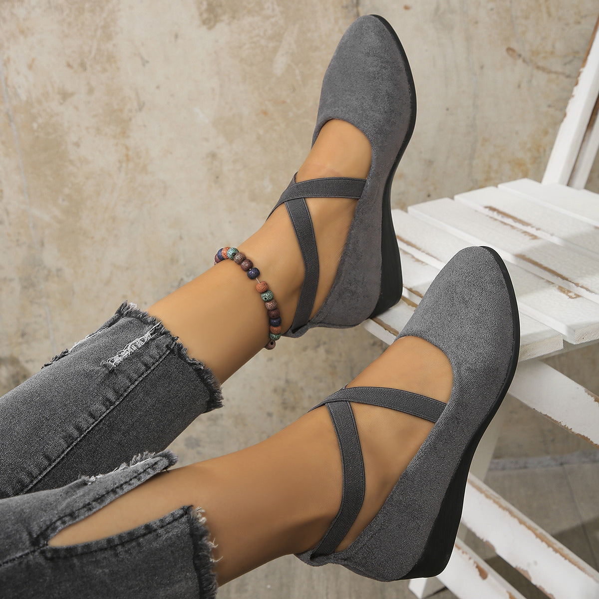 Orthopedic Balance Cross Strap Comfort Flats – Stylish Support Everyday Shoes