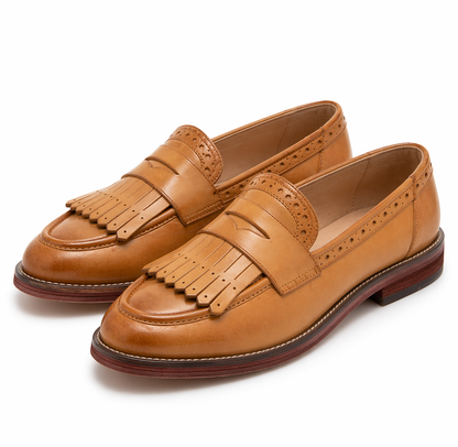 Orthopedic Balance Classic Fringe Loafers – Elegant Vintage Comfort Slip-On Shoes