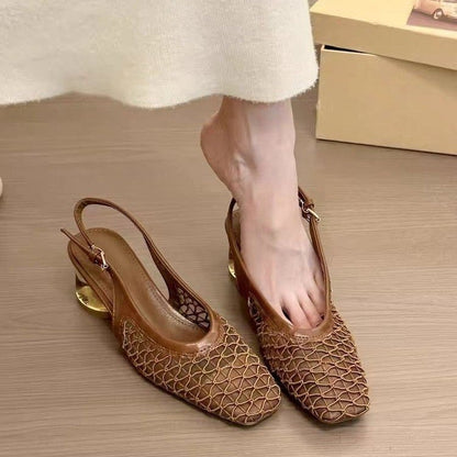 Evarose | Women’s Orthopedic Woven Slingback Ballet Flats