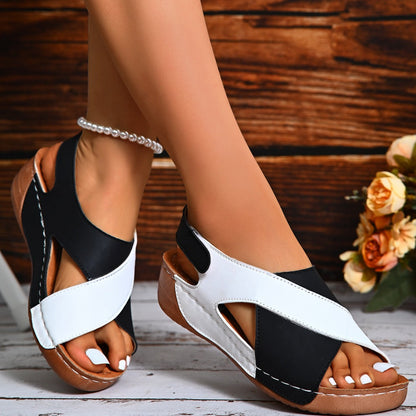 Francesca | Women’s Color Block Open-Toe Slingback Sandals