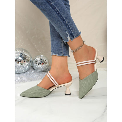 Orthopedic Balance | Pointed Toe Slingback Kitten Heels