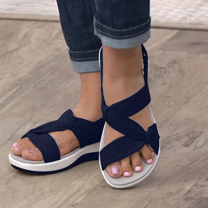 Charlotte | Knotted Strap Wedge Sandals – Lightweight Everyday Comfort