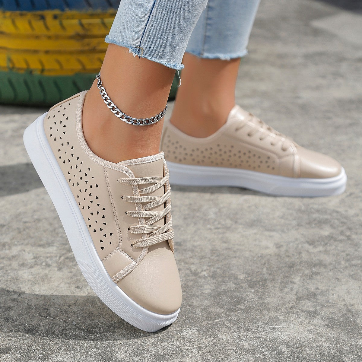 Orthopedic Balance Cutout Flat Shoes - Unique Elegance