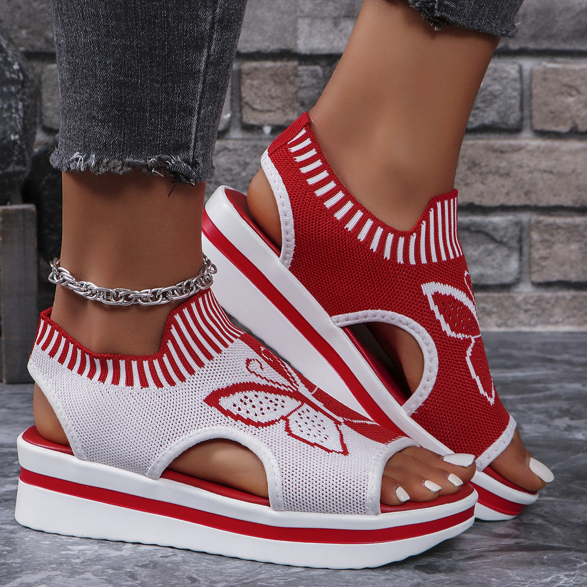 Orthopedic Balance Double Buckle Platform Comfort Slide Sandals