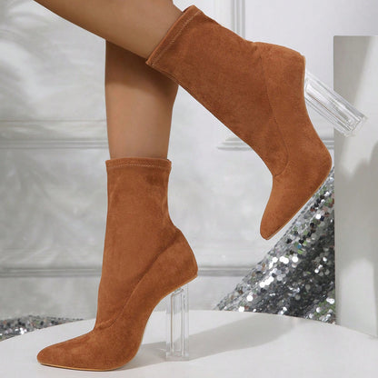 Mirabelle | CrystalLift Orthopedic Clear-Heel Ankle Boots