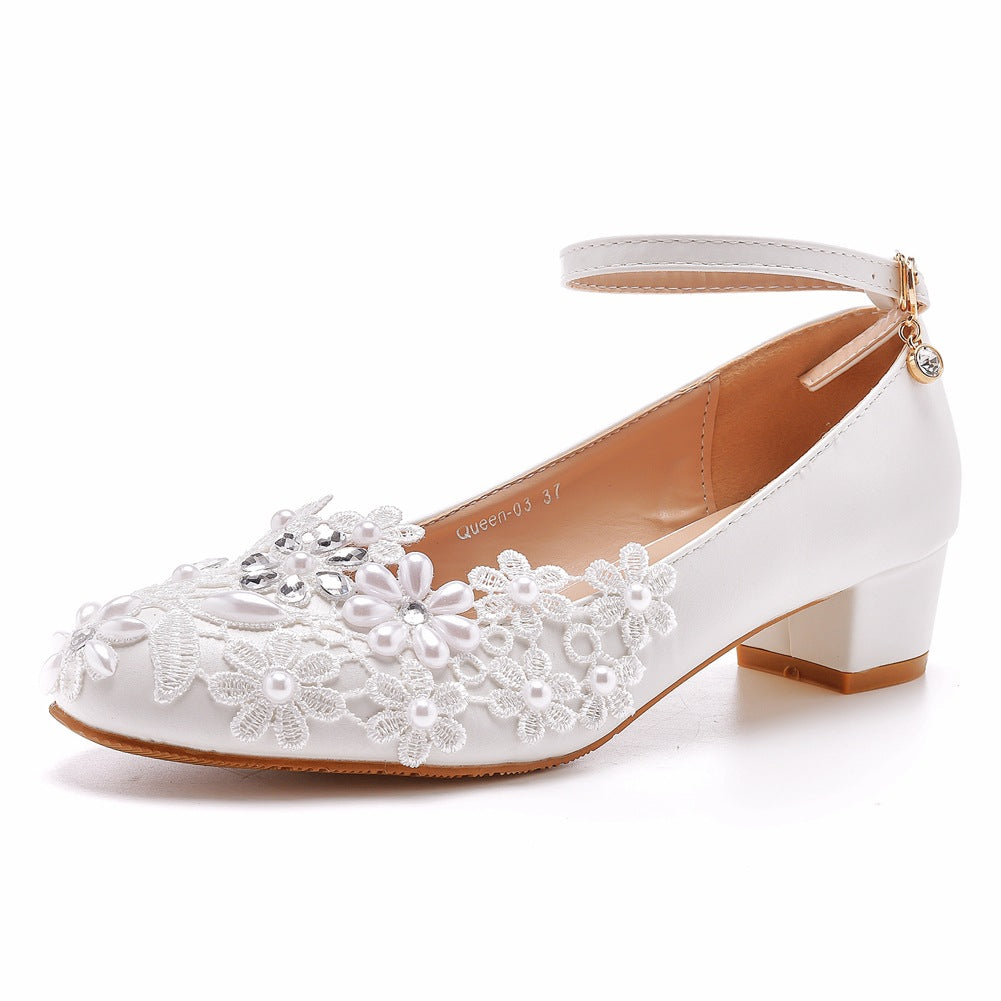 Orthopedic Balance Lace Bridal Shoes For Pregnant Women