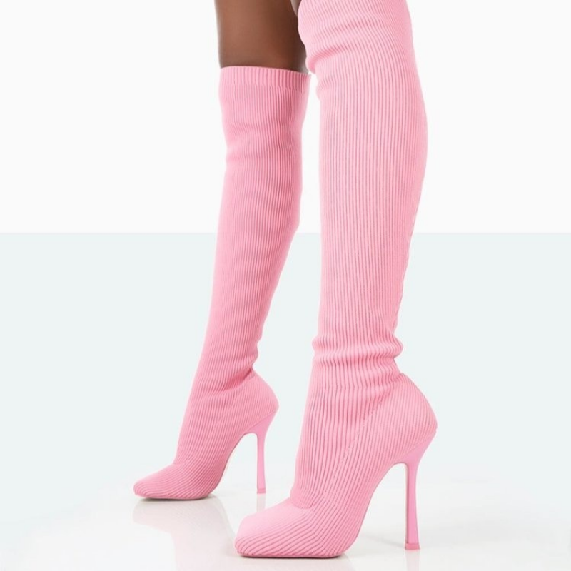 Monday | Stretch Knit Over-the-Knee Orthopedic Heel Boots