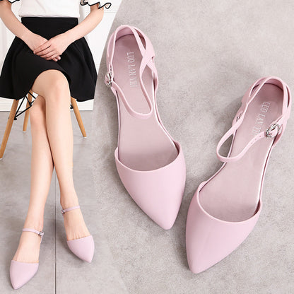 Amelie | Women’s Orthopedic Pointed Toe Ankle Strap Flats