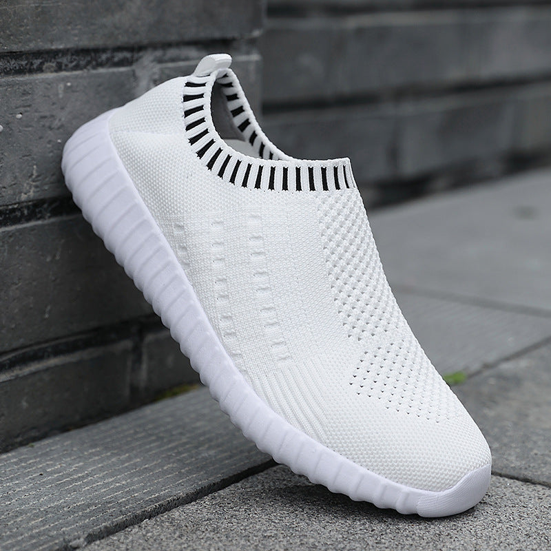 Orthopedic Breathable Knit Sneakers – Lightweight Slip-On Comfort Walking Shoes