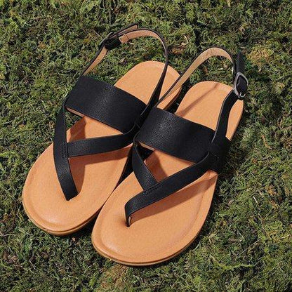 Paige | Women’s Orthopedic Cross Strap Flat Sandals