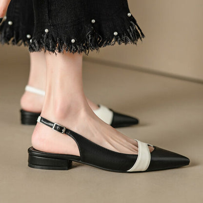 Orthopedic Balance Pointed-Toe Slingback Flats